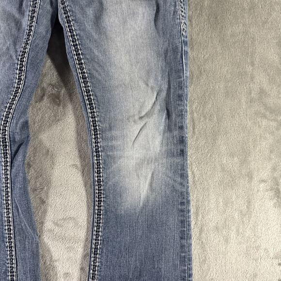 Rock Revival Raylea Jeans Women's 28" Light Wash Bootcut Distressed Fits 29x30 - Picture 12 of 16